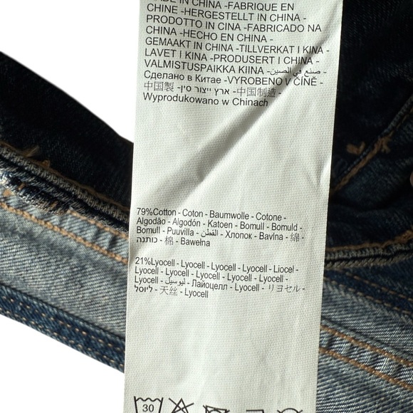 ROLLA’S Women's Chicago Denim Skirt Sz 31 Vintage Blue Casual Stretch Front Slit - Picture 13 of 13